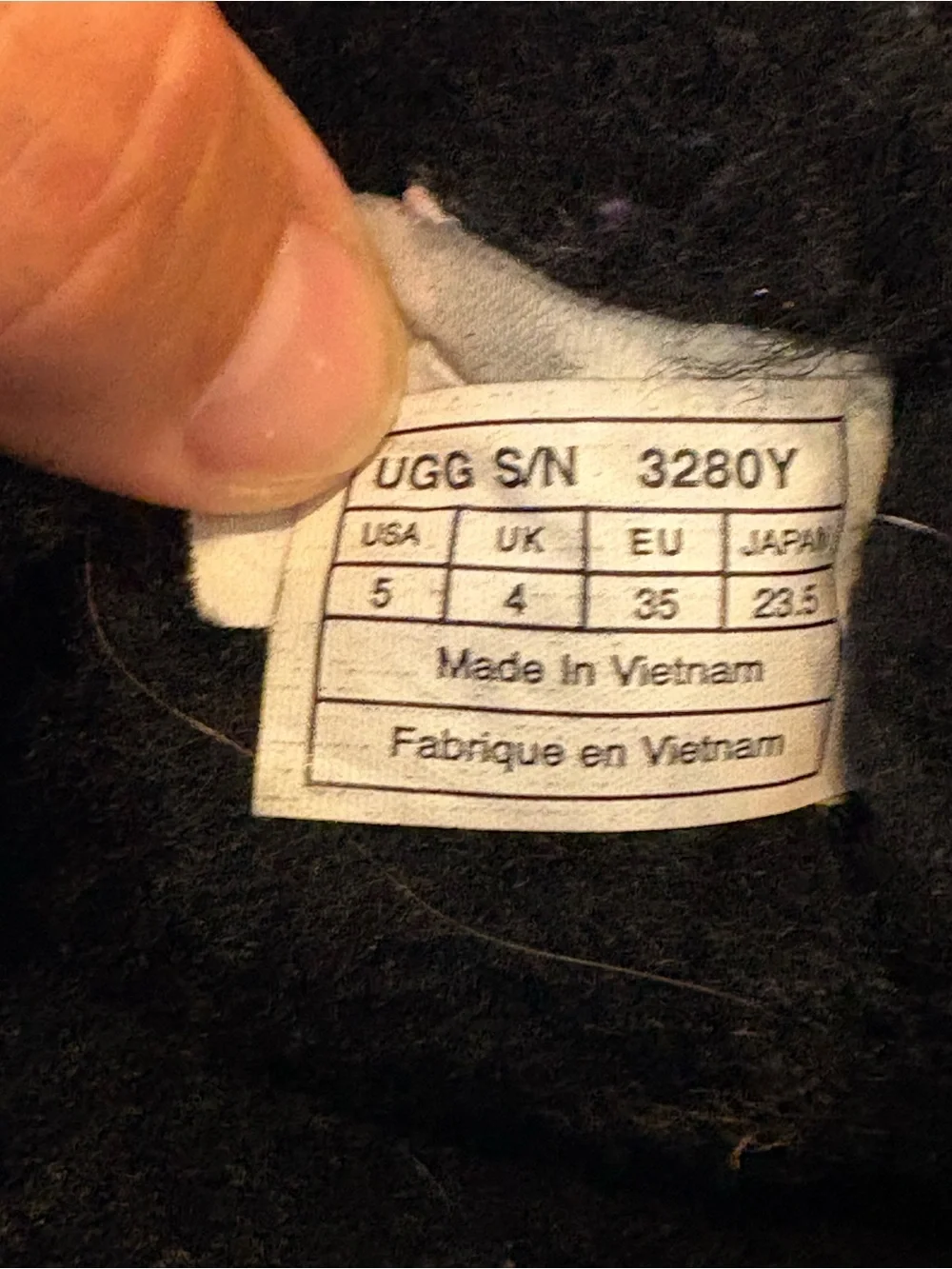 UGG Bailey Bow ll Black Short Shearling Boots - Women's /girls Size 5